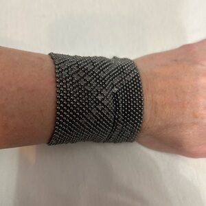 Anthropologie Silver Beaded Bracelet